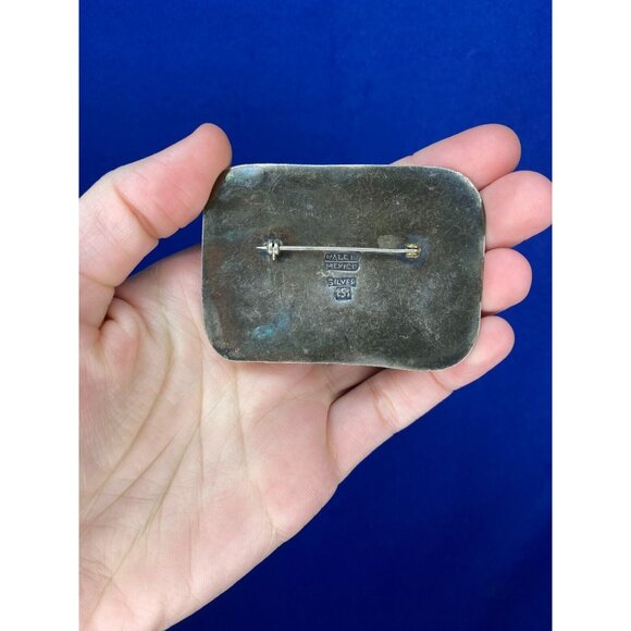 VTG Estate Hallmark Mexico Silver Tropical Palm Tree Sea Boat Belt Buckle! 101 - Picture 12 of 13
